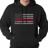 Bewild Firefighter Thin Red Line American Flag - Support Firefighter Department Horizontal Adult Hoodie Cool Funny & Offensive