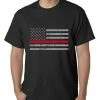 Bewild Firefighter Thin Red Line American Flag - Support Firefighter Department Horizontal Mens T-shirt Positive Reinforcement