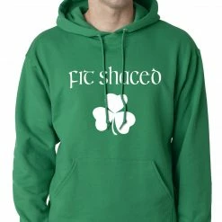Bewild Fit Shaced (Shit Faced) St. Patricks Day Shamrock Drinking Adult Hoodie St.Patricks Day
