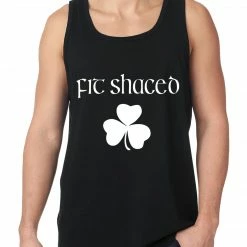 Bewild Fit Shaced (Shit Faced) St. Patricks Day Shamrock Drinking Tank Top St.Patricks Day