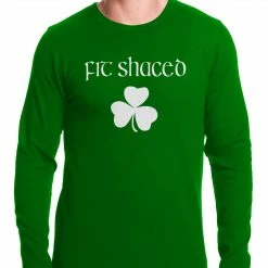 Bewild Fit Shaced (Shit Faced) St. Patricks Day Shamrock Drinking Thermal Shirt