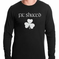 Bewild Fit Shaced (Shit Faced) St. Patricks Day Shamrock Drinking Thermal Shirt