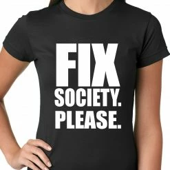 Bewild Say It Loud Fix Society. Please. Transgender Equality Ladies T-shirt