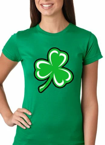 Bewild Flashing Light Up Shamrock Ladies T-Shirt (Kelly Green) St.Patricks Day 4 Bewild Flashing Light Up Shamrock Ladies T-Shirt (Kelly Green) St.Patricks Day