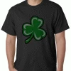 Bewild Flashing Light Up Shamrock Mens T-shirt (Black)