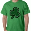 Bewild St.Patricks Day Flashing Light Up Shamrock Mens T-shirt (Irish Kelly Green)