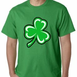 Bewild St.Patricks Day Flashing Light Up Shamrock Mens T-shirt (Irish Kelly Green)
