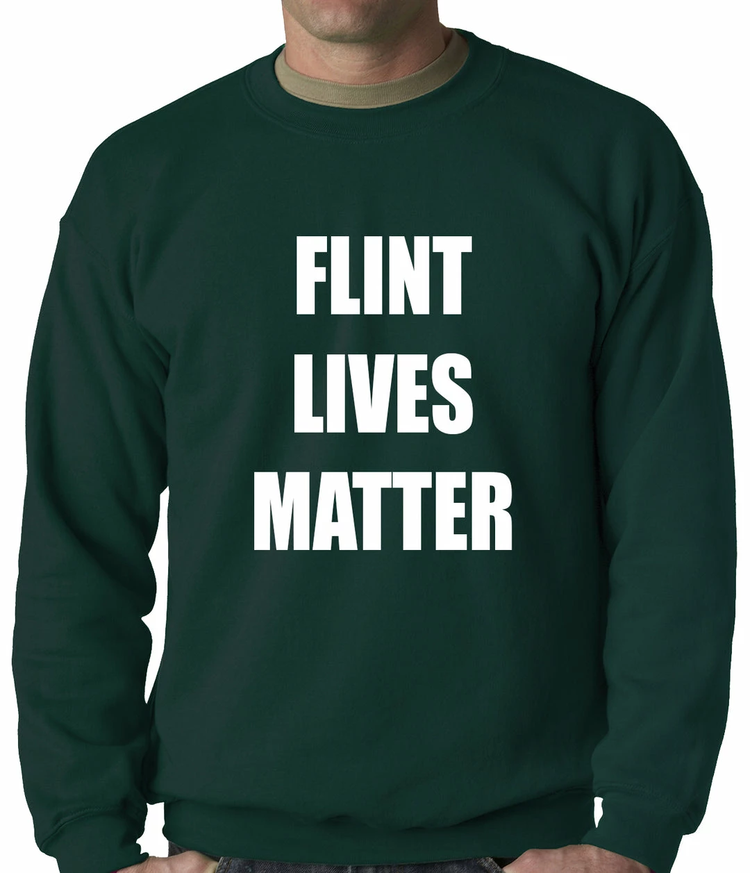 Bewild Flint Michigan Lives Matter Adult Crewneck Say It Loud 5 Bewild Flint Michigan Lives Matter Adult Crewneck Say It Loud