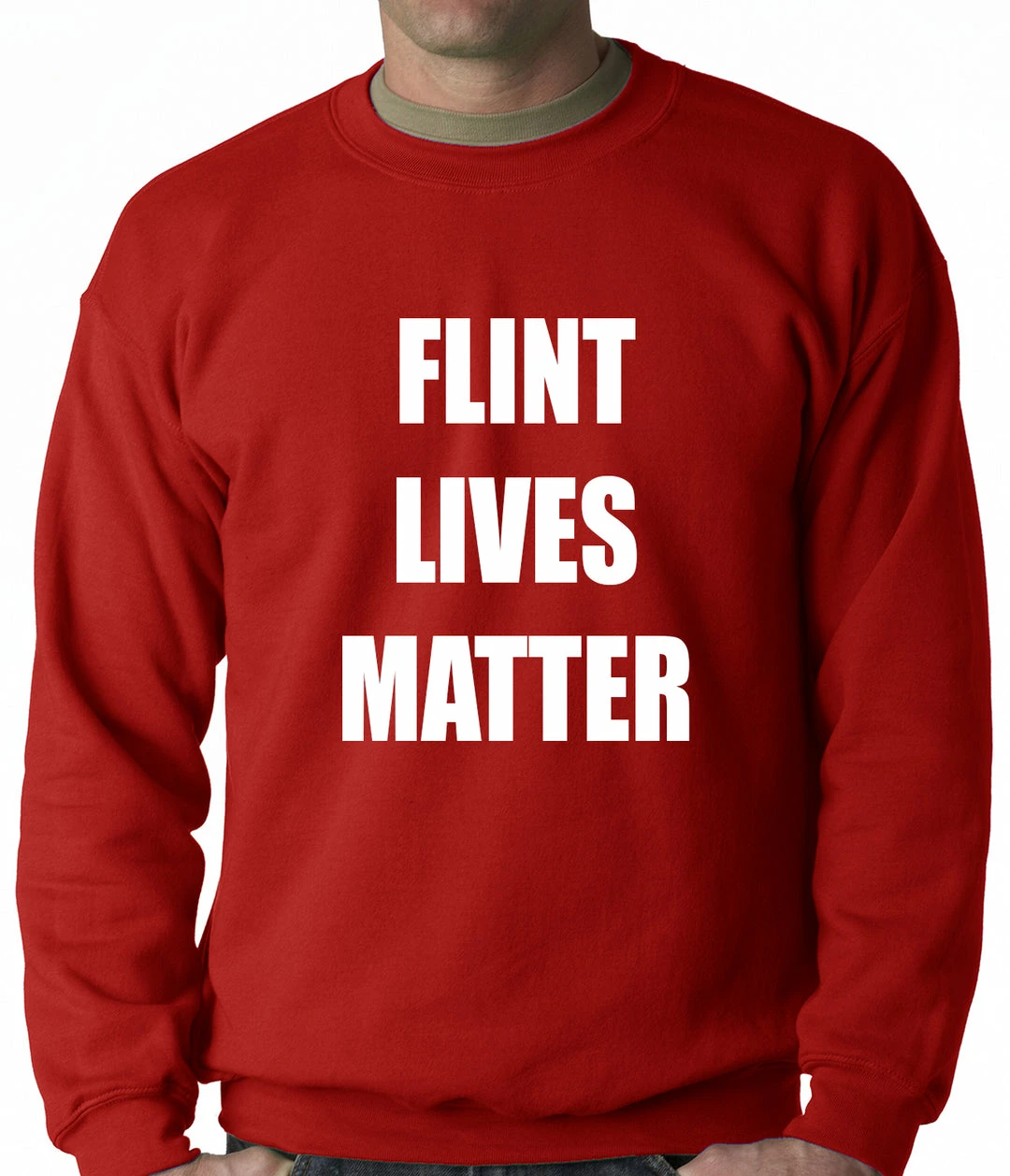 Bewild Flint Michigan Lives Matter Adult Crewneck Say It Loud 11 Bewild Flint Michigan Lives Matter Adult Crewneck Say It Loud