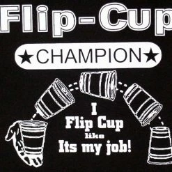 Bewild Flip Cup Champion Adult Hoodie Cool Funny & Offensive