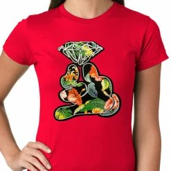 Bewild Floral Cartoon Diamond Hand Girls T-shirt 21 Bewild Floral Cartoon Diamond Hand Girls T-shirt