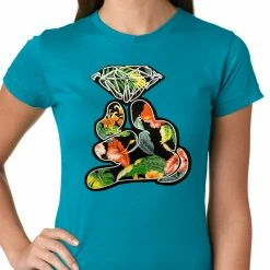 Bewild Floral Cartoon Diamond Hand Girls T-shirt 22 Bewild Floral Cartoon Diamond Hand Girls T-shirt