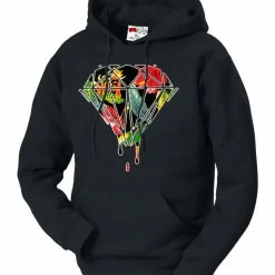 Bewild Floral Dripping Diamond Adult Hoodie