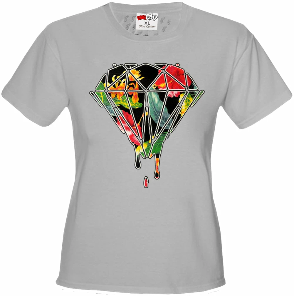 Bewild Floral Dripping Diamond Girl's T-Shirt Cool Funny & Offensive 5 Bewild Floral Dripping Diamond Girl's T-Shirt Cool Funny & Offensive