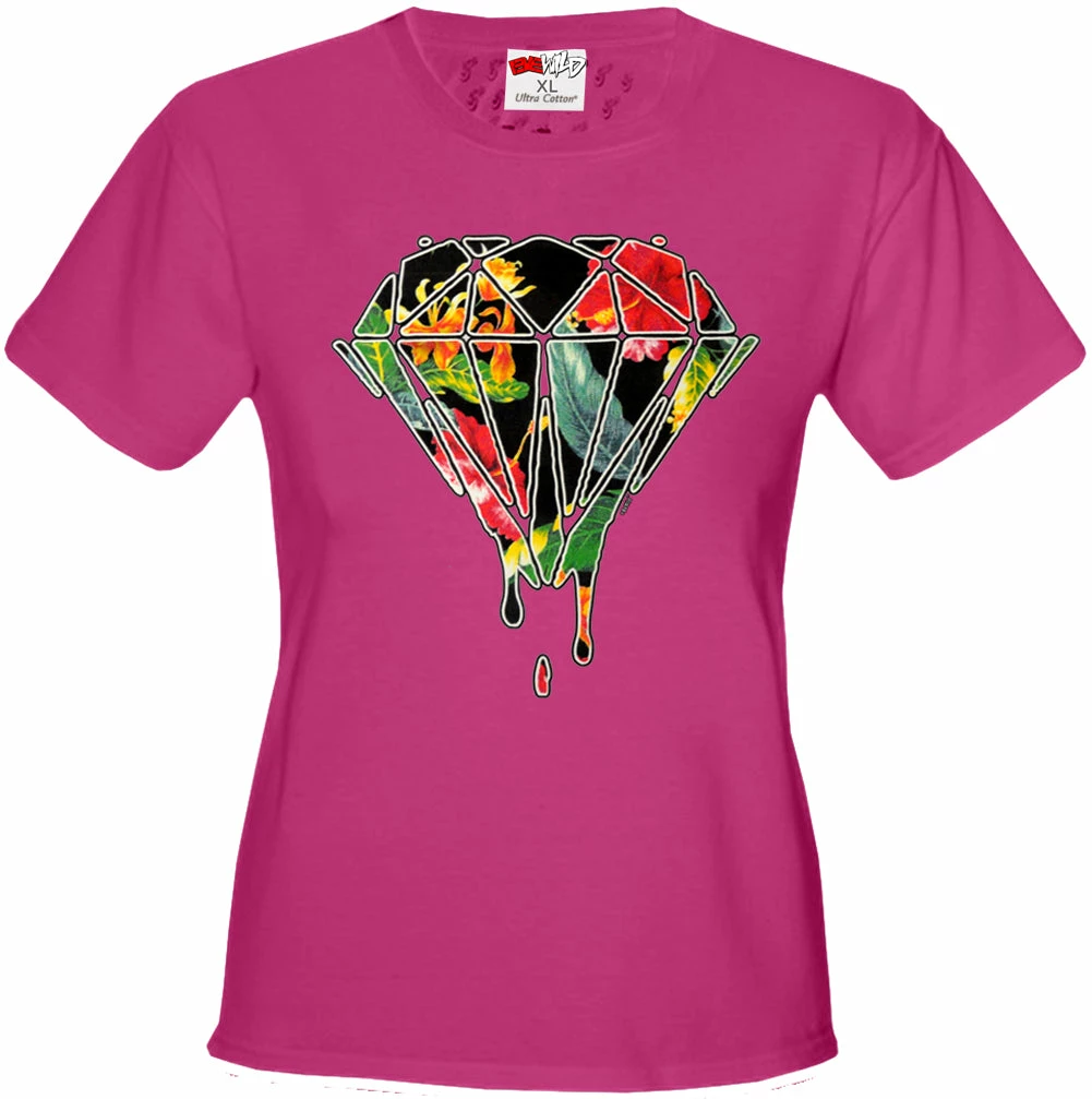Bewild Floral Dripping Diamond Girl's T-Shirt Cool Funny & Offensive 7 Bewild Floral Dripping Diamond Girl's T-Shirt Cool Funny & Offensive