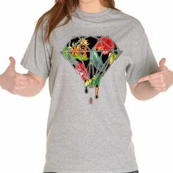 Bewild Floral Dripping Diamond Girl's T-Shirt Cool Funny & Offensive