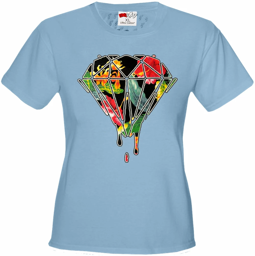 Bewild Floral Dripping Diamond Girl's T-Shirt Cool Funny & Offensive 9 Bewild Floral Dripping Diamond Girl's T-Shirt Cool Funny & Offensive