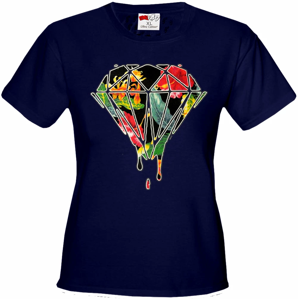 Bewild Floral Dripping Diamond Girl's T-Shirt Cool Funny & Offensive 11 Bewild Floral Dripping Diamond Girl's T-Shirt Cool Funny & Offensive