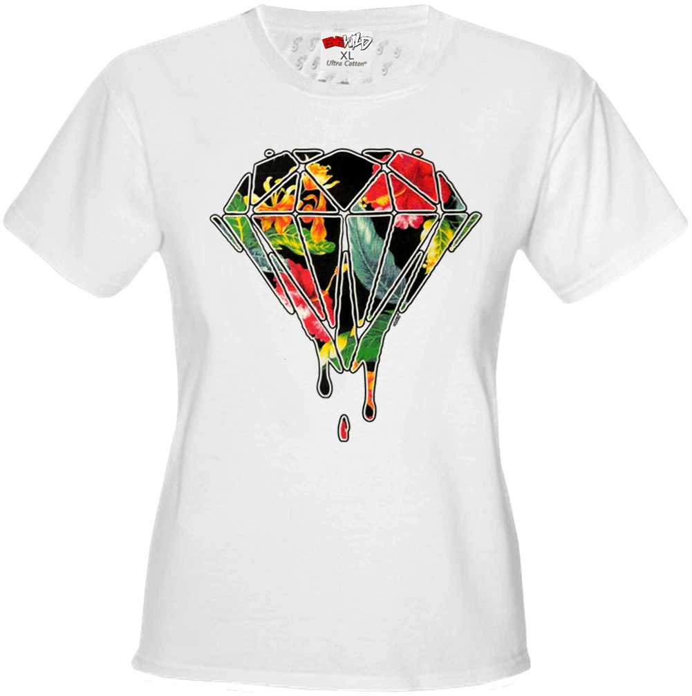 Bewild Floral Dripping Diamond Girl's T-Shirt Cool Funny & Offensive 13 Bewild Floral Dripping Diamond Girl's T-Shirt Cool Funny & Offensive