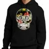 Bewild Cool Funny & Offensive Floral Sugar Skull Adult Hoodie