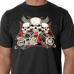 Bewild Flying Skulls Of Death Men's T-Shirt