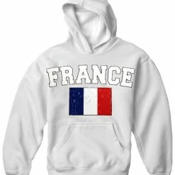 Bewild Nationality & Ethnic France Vintage Flag International Hoodie
