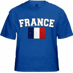 Bewild Nationality & Ethnic France Vintage Flag International Mens T-Shirt
