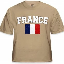 Bewild Nationality & Ethnic France Vintage Flag International Mens T-Shirt