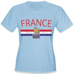 Bewild France Vintage Shield International Girls T-Shirt Nationality & Ethnic