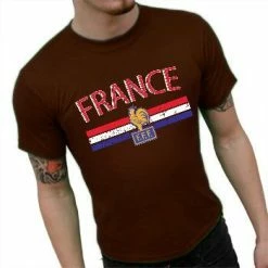 Bewild France Vintage Shield International Mens T-Shirt Nationality & Ethnic