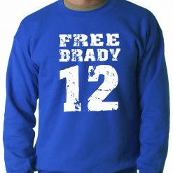 Bewild Free Brady #12 - Deflategate New England Football Adult Crewneck Sport Inspiration