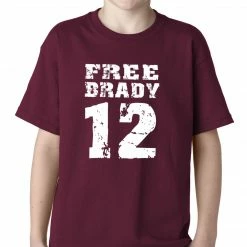 Bewild Free Brady #12 - Deflategate New England Football Kids T-shirt