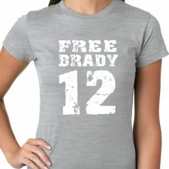 Bewild Sport Inspiration Free Brady #12 - Deflategate New England Football Ladies T-shirt