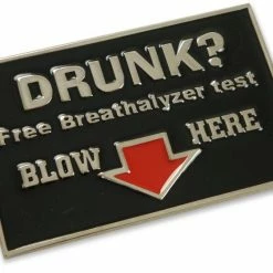 Bewild Free Breathalyzer Tests Belt Buckle With FREE Leather Belt