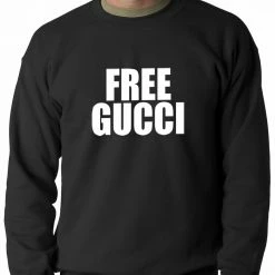 Bewild Hip-Hop Inspired Clothing Free Gucci Guwop Adult Crewneck