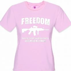 Bewild Freedom Guns Guts Glory Girl's T-Shirt Cool Funny & Offensive