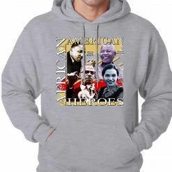 Bewild Nationality & Ethnic Full Color African American Heroes Adult Hoodie