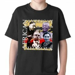 Bewild Full Color African American Heroes Kids T-shirt