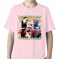 Bewild Full Color African American Heroes Kids T-shirt