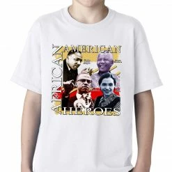 Bewild Full Color African American Heroes Kids T-shirt
