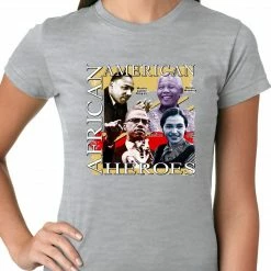 Bewild Full Color African American Heroes Ladies T-shirt Nationality & Ethnic