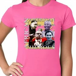 Bewild Full Color African American Heroes Ladies T-shirt Nationality & Ethnic