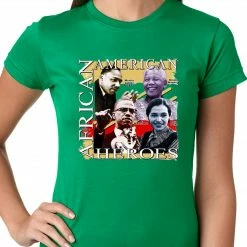 Bewild Full Color African American Heroes Ladies T-shirt Nationality & Ethnic