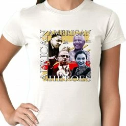 Bewild Full Color African American Heroes Ladies T-shirt Nationality & Ethnic