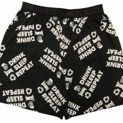 Bewild Men's Boxers Fun Boxer - Drink Sleep Repeat Boxer Shorts
