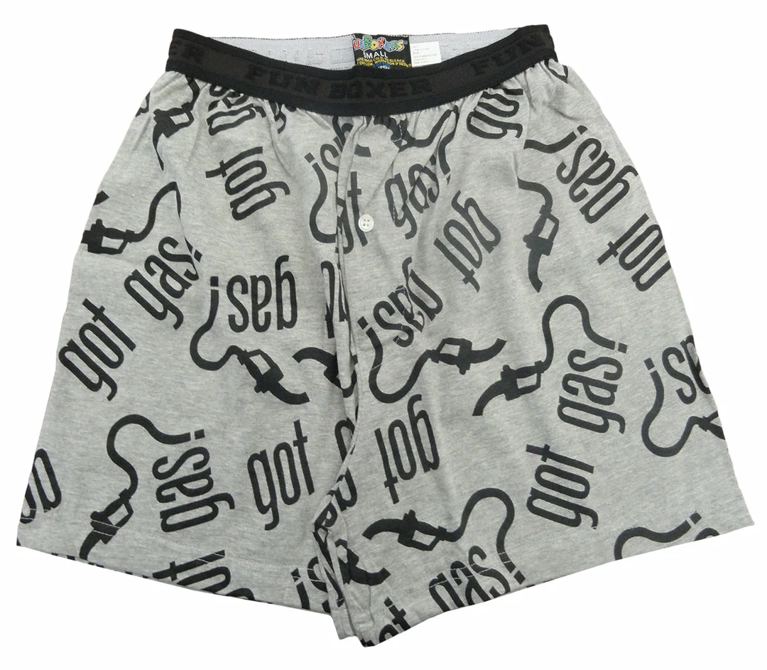 Bewild Fun Boxers - Got Gas? (Light Grey/Black) Men's Boxers 3 Bewild Fun Boxers - Got Gas? (Light Grey/Black) Men's Boxers