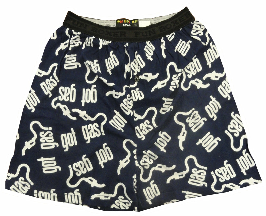 Bewild Men's Boxers Fun Boxers - Got Gas? (Navy Blue/White) 3 Bewild Men's Boxers Fun Boxers - Got Gas? (Navy Blue/White)
