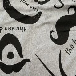 Bewild Fun Boxers - 'Staches Men's Boxer Shorts (Gray)