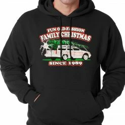 Bewild Fun Old-Fashioned Family Christmas Since 1989 Adult Hoodie Holiday Prints