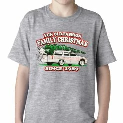 Bewild Fun Old-Fashioned Family Christmas Since 1989 Kids T-shirt Holiday Prints